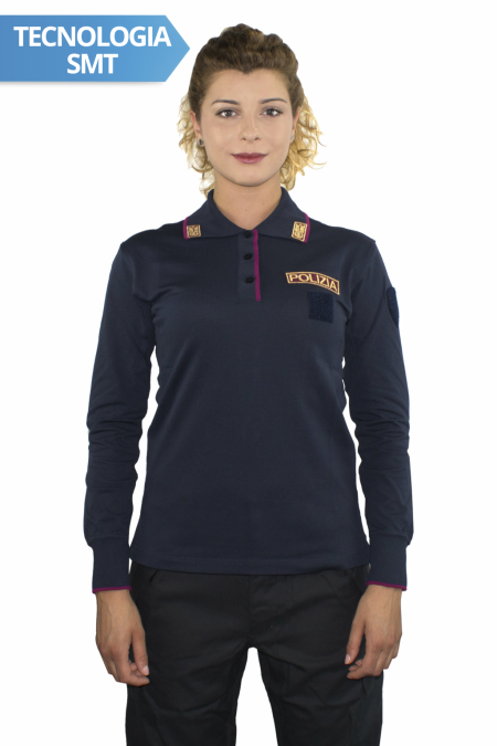 POLICE LONG SLEEVE POLO WOMAN